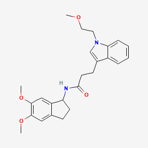 N-(5,6-dimethoxy-2,3-dihydro-1H-inden-1-yl)-3-[1-(2-methoxyethyl)-1H-indol-3-yl]propanamide