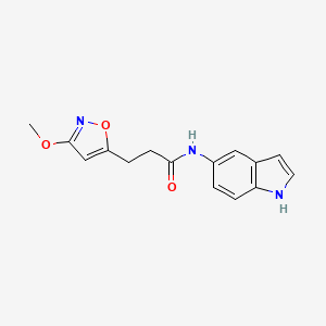 molecular formula C15H15N3O3 B14938253 N-(1H-indol-5-yl)-3-(3-methoxy-1,2-oxazol-5-yl)propanamide 