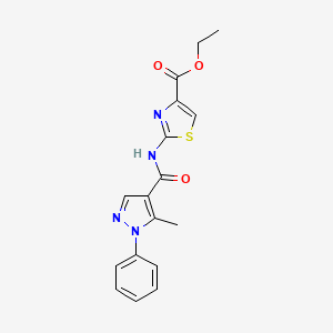 ethyl 2-{[(5-methyl-1-phenyl-1H-pyrazol-4-yl)carbonyl]amino}-1,3-thiazole-4-carboxylate