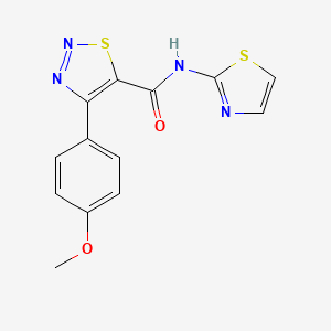 4-(4-methoxyphenyl)-N-(1,3-thiazol-2-yl)-1,2,3-thiadiazole-5-carboxamide