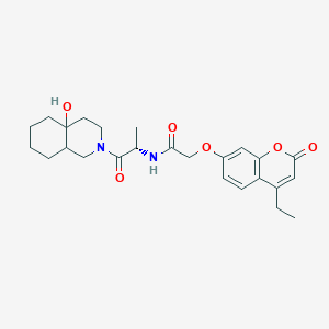 N~1~-{(1S)-2-[4a-hydroxyoctahydro-2(1H)-isoquinolinyl]-1-methyl-2-oxoethyl}-2-[(4-ethyl-2-oxo-2H-chromen-7-yl)oxy]acetamide