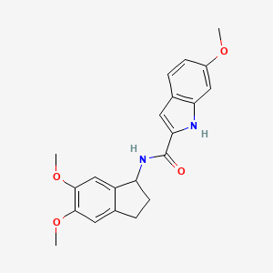 N-(5,6-dimethoxy-2,3-dihydro-1H-inden-1-yl)-6-methoxy-1H-indole-2-carboxamide