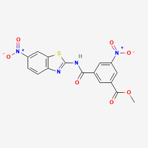 Methyl 3-nitro-5-[(6-nitro-1,3-benzothiazol-2-yl)carbamoyl]benzoate