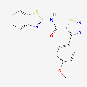 molecular formula C17H12N4O2S2 B14938361 N-[(2Z)-1,3-benzothiazol-2(3H)-ylidene]-4-(4-methoxyphenyl)-1,2,3-thiadiazole-5-carboxamide 