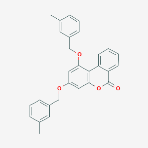 molecular formula C29H24O4 B14938377 1,3-bis[(3-methylbenzyl)oxy]-6H-benzo[c]chromen-6-one 