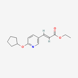 molecular formula C15H19NO3 B1493840 Ethyl 3-(6-cyclopentyloxy-3-pyridyl)acrylate 