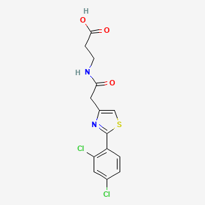 3-(2-(2-(2,4-Dichlorophenyl)thiazol-4-yl)acetamido)propanoic acid