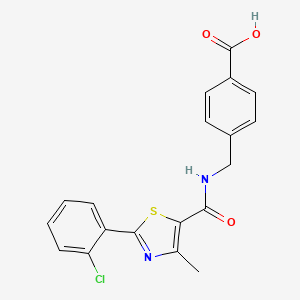 4-[({[2-(2-Chlorophenyl)-4-methyl-1,3-thiazol-5-yl]carbonyl}amino)methyl]benzoic acid