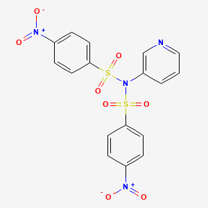 4-nitro-N-[(4-nitrophenyl)sulfonyl]-N-(pyridin-3-yl)benzenesulfonamide