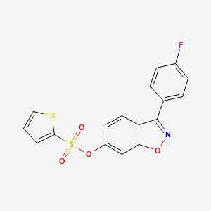 molecular formula C17H10FNO4S2 B14938424 3-(4-Fluorophenyl)-1,2-benzoxazol-6-yl thiophene-2-sulfonate 