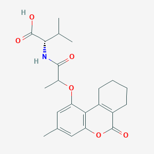 N-{2-[(3-methyl-6-oxo-7,8,9,10-tetrahydro-6H-benzo[c]chromen-1-yl)oxy]propanoyl}-L-valine