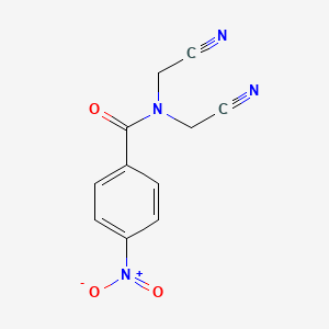 molecular formula C11H8N4O3 B14938453 N,N-bis(cyanomethyl)-4-nitrobenzamide 