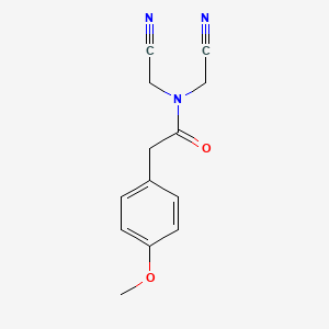 molecular formula C13H13N3O2 B14938485 N,N-bis(cyanomethyl)-2-(4-methoxyphenyl)acetamide 