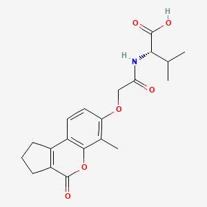 N-{[(6-methyl-4-oxo-1,2,3,4-tetrahydrocyclopenta[c]chromen-7-yl)oxy]acetyl}-L-valine