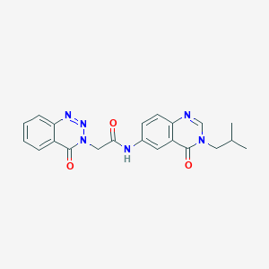 N-[3-(2-methylpropyl)-4-oxo-3,4-dihydroquinazolin-6-yl]-2-(4-oxo-1,2,3-benzotriazin-3(4H)-yl)acetamide