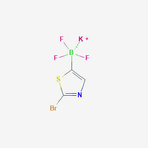 molecular formula C3HBBrF3KNS B1493852 三氟硼酸钾（2-溴噻唑-5-基） CAS No. 1150654-69-5