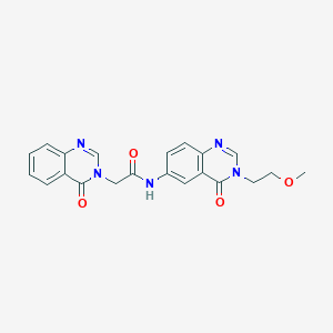 molecular formula C21H19N5O4 B14938548 N-[3-(2-methoxyethyl)-4-oxo-3,4-dihydroquinazolin-6-yl]-2-(4-oxoquinazolin-3(4H)-yl)acetamide 