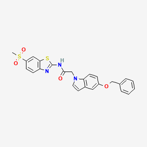 2-[5-(benzyloxy)-1H-indol-1-yl]-N-[(2Z)-6-(methylsulfonyl)-1,3-benzothiazol-2(3H)-ylidene]acetamide