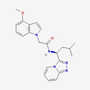 2-(4-methoxy-1H-indol-1-yl)-N-[(1S)-3-methyl-1-([1,2,4]triazolo[4,3-a]pyridin-3-yl)butyl]acetamide