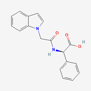 molecular formula C18H16N2O3 B14938577 (2R)-[(1H-indol-1-ylacetyl)amino](phenyl)ethanoic acid 