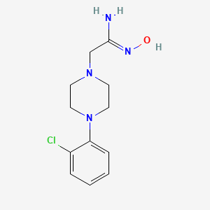 molecular formula C12H17ClN4O B1493858 2-[4-(2-chlorophenyl)piperazin-1-yl]-N'-hydroxyethanimidamide 