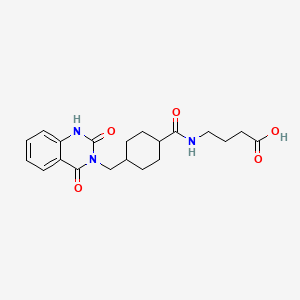 molecular formula C20H25N3O5 B14938585 4-[({trans-4-[(2,4-dioxo-1,4-dihydroquinazolin-3(2H)-yl)methyl]cyclohexyl}carbonyl)amino]butanoic acid 