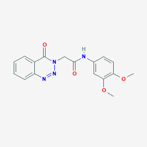 molecular formula C17H16N4O4 B14938588 N-(3,4-dimethoxyphenyl)-2-(4-oxo-1,2,3-benzotriazin-3(4H)-yl)acetamide 