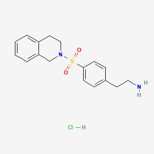 molecular formula C17H21ClN2O2S B1493860 {2-[4-(3,4-dihydroisoquinolin-2(1H)-ylsulfonyl)phenyl]ethyl}amine hydrochloride 