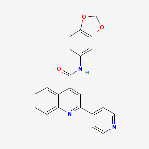 N-(1,3-benzodioxol-5-yl)-2-(pyridin-4-yl)quinoline-4-carboxamide