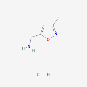 molecular formula C5H9ClN2O B1493861 (3-Methylisoxazol-5-yl)methanamine hydrochloride CAS No. 70183-89-0