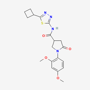 N-(5-cyclobutyl-1,3,4-thiadiazol-2-yl)-1-(2,4-dimethoxyphenyl)-5-oxopyrrolidine-3-carboxamide