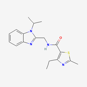 4-ethyl-2-methyl-N-{[1-(propan-2-yl)-1H-benzimidazol-2-yl]methyl}-1,3-thiazole-5-carboxamide