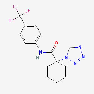 molecular formula C15H16F3N5O B14938639 1-(1H-tetrazol-1-yl)-N-[4-(trifluoromethyl)phenyl]cyclohexanecarboxamide 