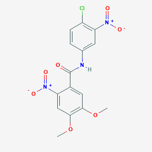 molecular formula C15H12ClN3O7 B14938654 N-(4-chloro-3-nitrophenyl)-4,5-dimethoxy-2-nitrobenzamide 