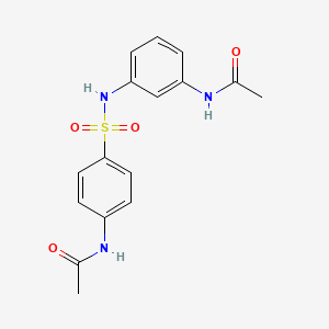 molecular formula C16H17N3O4S B14938672 N-{4-[(3-Acetamidophenyl)sulfamoyl]phenyl}acetamide 