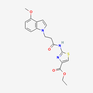 ethyl 2-{[3-(4-methoxy-1H-indol-1-yl)propanoyl]amino}-1,3-thiazole-4-carboxylate