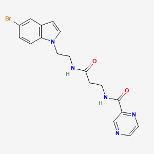 N-(3-{[2-(5-bromo-1H-indol-1-yl)ethyl]amino}-3-oxopropyl)-2-pyrazinecarboxamide