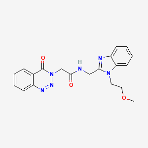 N-{[1-(2-methoxyethyl)-1H-benzimidazol-2-yl]methyl}-2-(4-oxo-1,2,3-benzotriazin-3(4H)-yl)acetamide