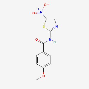 molecular formula C11H9N3O4S B14938692 4-methoxy-N-(5-nitro-1,3-thiazol-2-yl)benzamide 