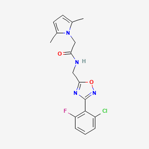 N-{[3-(2-chloro-6-fluorophenyl)-1,2,4-oxadiazol-5-yl]methyl}-2-(2,5-dimethyl-1H-pyrrol-1-yl)acetamide