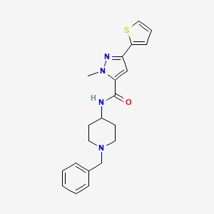 N-(1-benzyl-4-piperidyl)-1-methyl-3-(2-thienyl)-1H-pyrazole-5-carboxamide