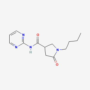 1-butyl-5-oxo-N-(pyrimidin-2-yl)pyrrolidine-3-carboxamide