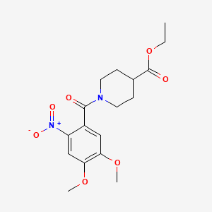 molecular formula C17H22N2O7 B14938719 Ethyl 1-[(4,5-dimethoxy-2-nitrophenyl)carbonyl]piperidine-4-carboxylate 