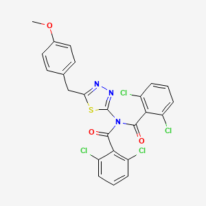 molecular formula C24H15Cl4N3O3S B14938738 2,6-dichloro-N-(2,6-dichlorobenzoyl)-N-[5-(4-methoxybenzyl)-1,3,4-thiadiazol-2-yl]benzamide 