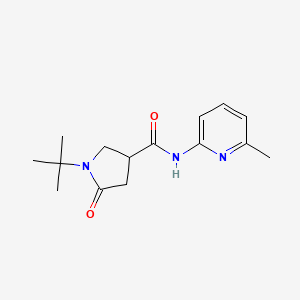 1-tert-butyl-N-(6-methylpyridin-2-yl)-5-oxopyrrolidine-3-carboxamide