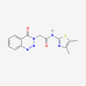 N-[(2E)-4,5-dimethyl-1,3-thiazol-2(3H)-ylidene]-2-(4-oxo-1,2,3-benzotriazin-3(4H)-yl)acetamide