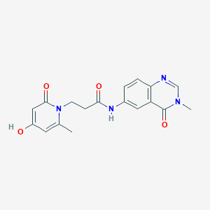 3-(2-hydroxy-6-methyl-4-oxopyridin-1(4H)-yl)-N-(3-methyl-4-oxo-3,4-dihydroquinazolin-6-yl)propanamide