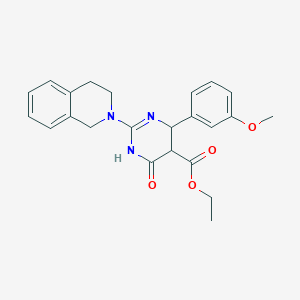 molecular formula C23H25N3O4 B14938843 4-amino-N-(3-methoxyphenyl)-2-morpholin-4-yl-7-oxo-5,6,7,8-tetrahydropyrido[2,3-d]pyrimidine-5-carboxamide 