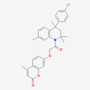 7-{2-[4-(4-Chlorophenyl)-2,2,4,7-tetramethyl-3,4-dihydro-1(2H)-quinolinyl]-2-oxoethoxy}-4-methyl-2H-chromen-2-one