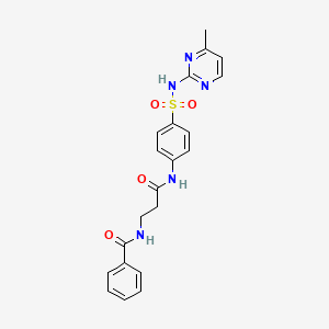 N-[3-({4-[(4-methylpyrimidin-2-yl)sulfamoyl]phenyl}amino)-3-oxopropyl]benzamide